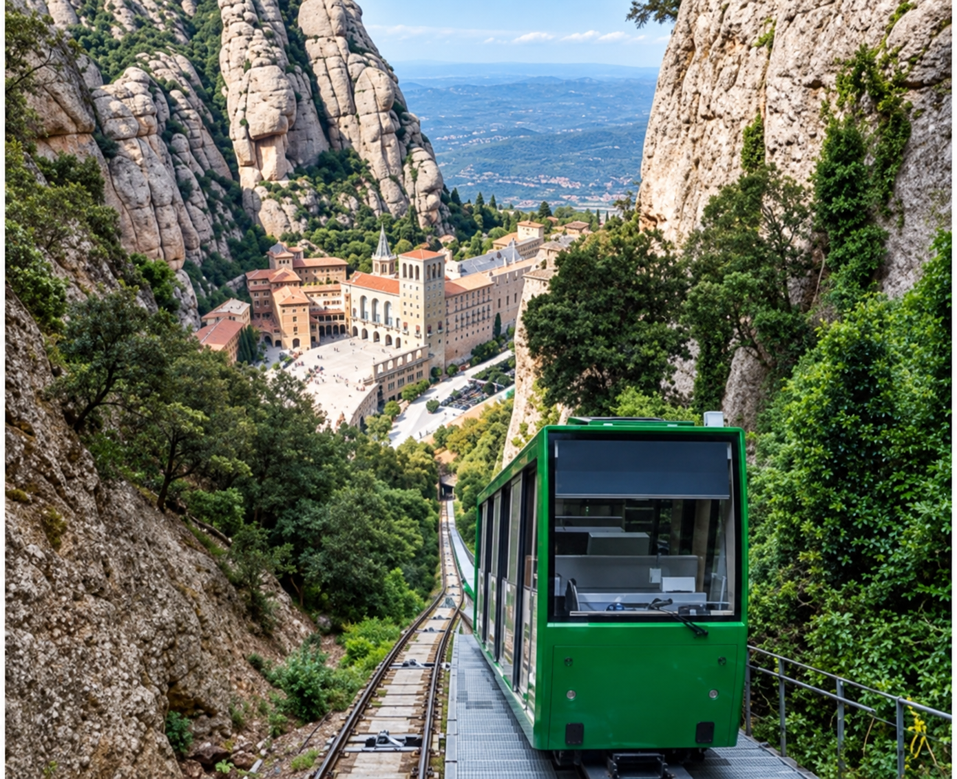 Mosteiro de Montserrat em passeio acessível pela Catalunha