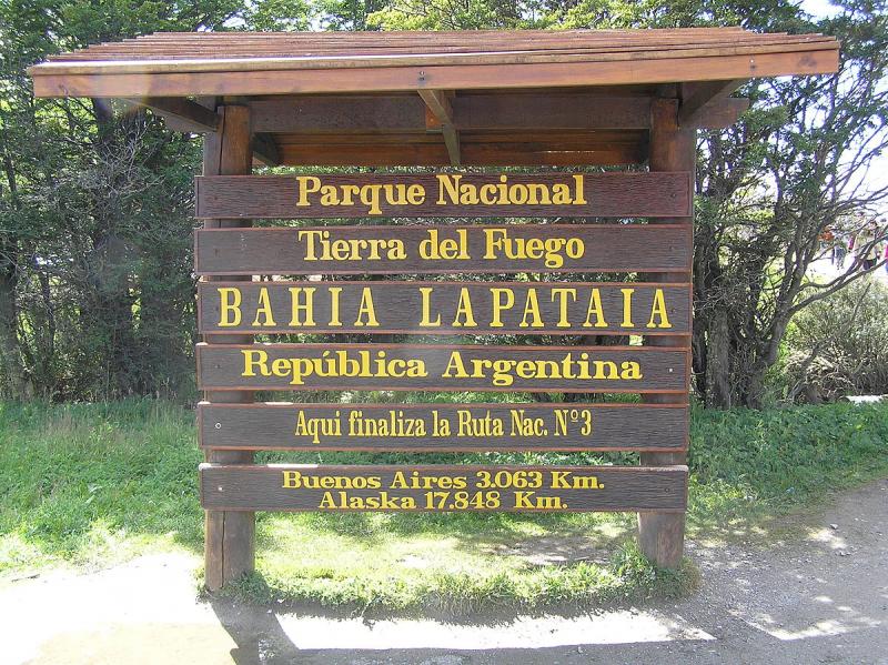 Tierra del Fuego National park entrance